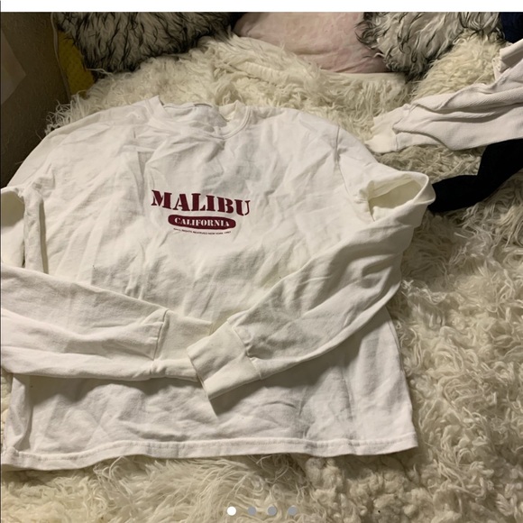 Brandy Melville Tops - White Malibu long sleeve